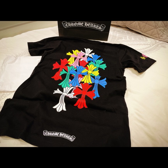 Brand new Chrome Hearts Multi Color Cross Cemetery T-Shirt